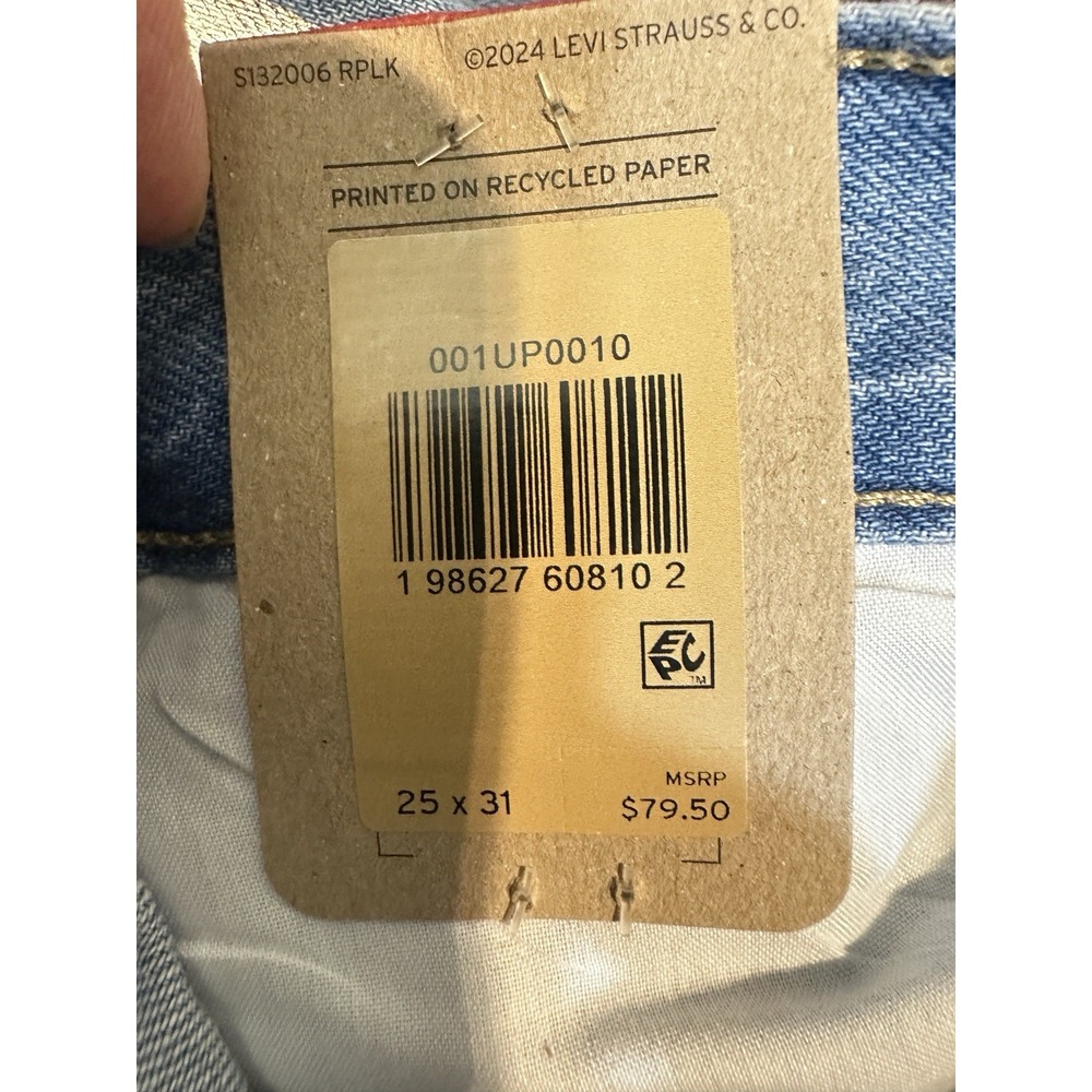 NWT Levi's Cinch Baggy High Rise Loose straight leg jeans sz 25 x 31 $79 cotton - Picture 9 of 16